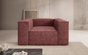 Fauteuil design Lesley en tissu texturé