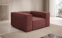 Fauteuil design Lesley en tissu texturé