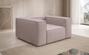 Fauteuil design Lesley en tissu texturé