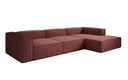 Canapé d’angle design Lesley en tissu texturé