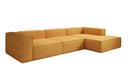 Canapé d’angle design Lesley en tissu texturé
