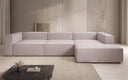 Canapé d’angle design Lesley en tissu texturé