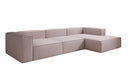 Canapé d’angle design Lesley en tissu texturé