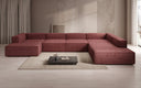 Designer Sofa Lesley U XXL in Strukturstoff