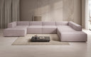 Designer Sofa Lesley U XXL in Strukturstoff