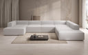 Designer Sofa Lesley U XXL in Bouclé