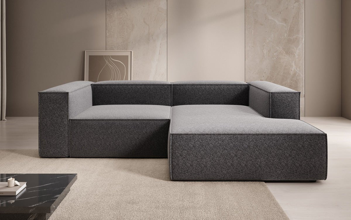 Canapé design Lesley L Mini en tissu structuré