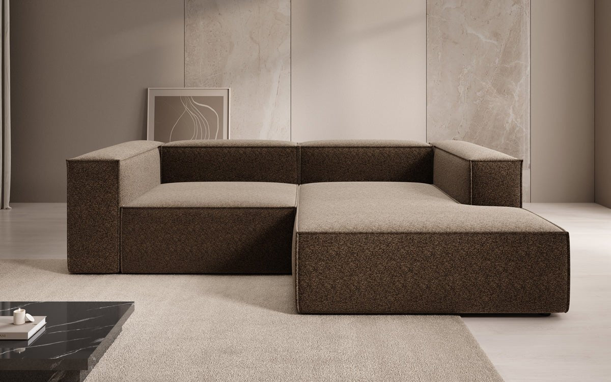 Canapé design Lesley L Mini en tissu structuré