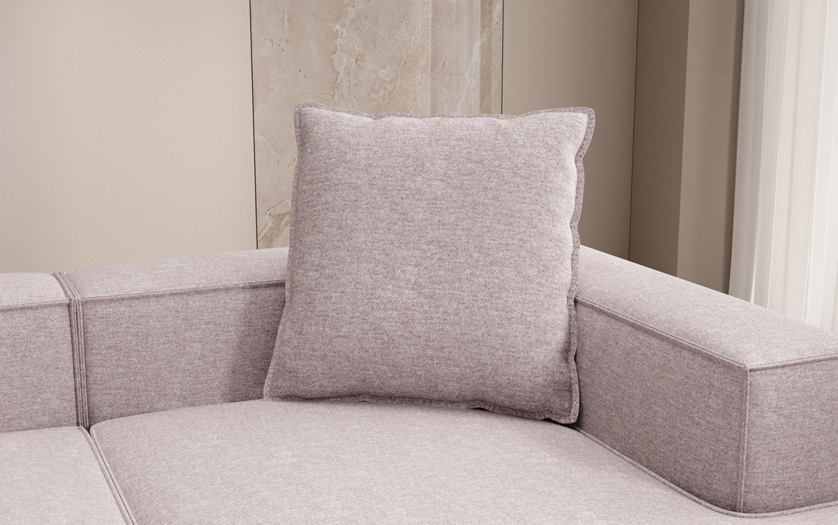 Coussin décoratif Lesley 60x60 en tissu structuré