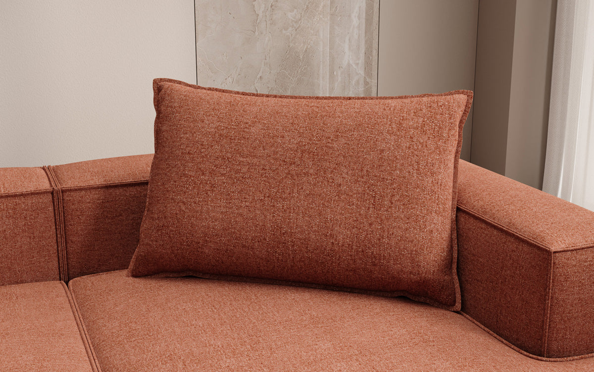 Coussin décoratif Lesley 45x80 en tissu texturé