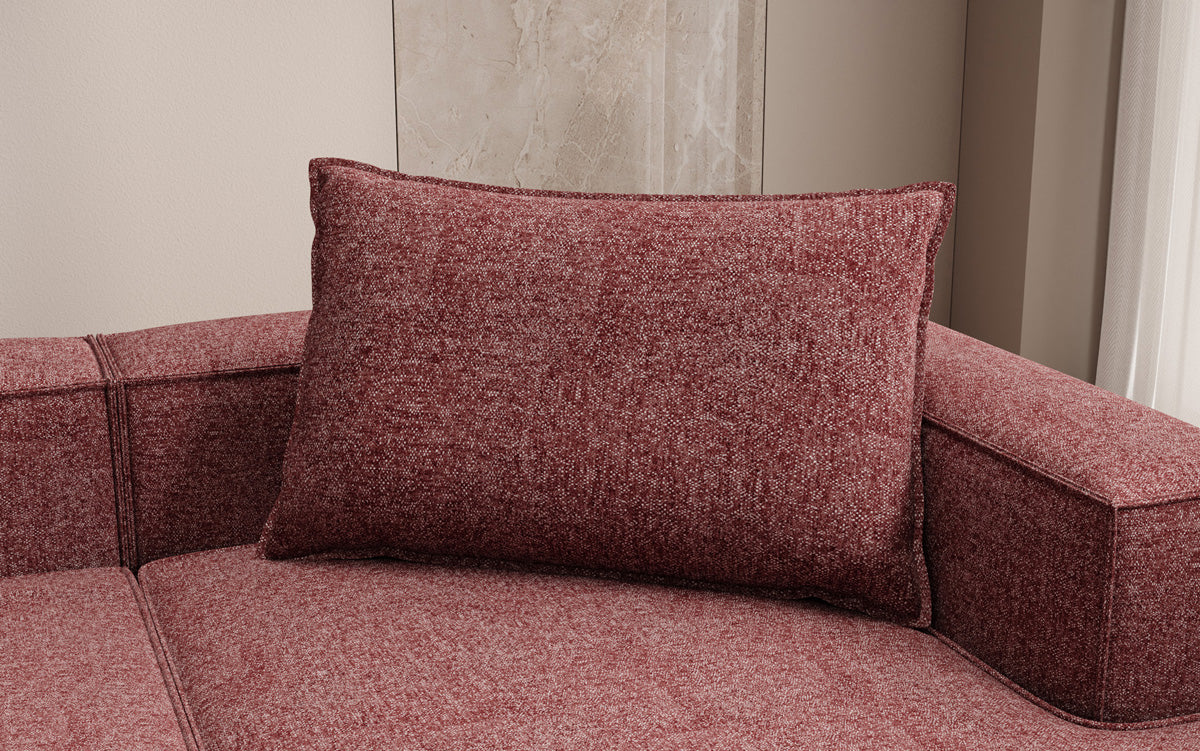 Coussin décoratif Lesley 45x80 en tissu texturé