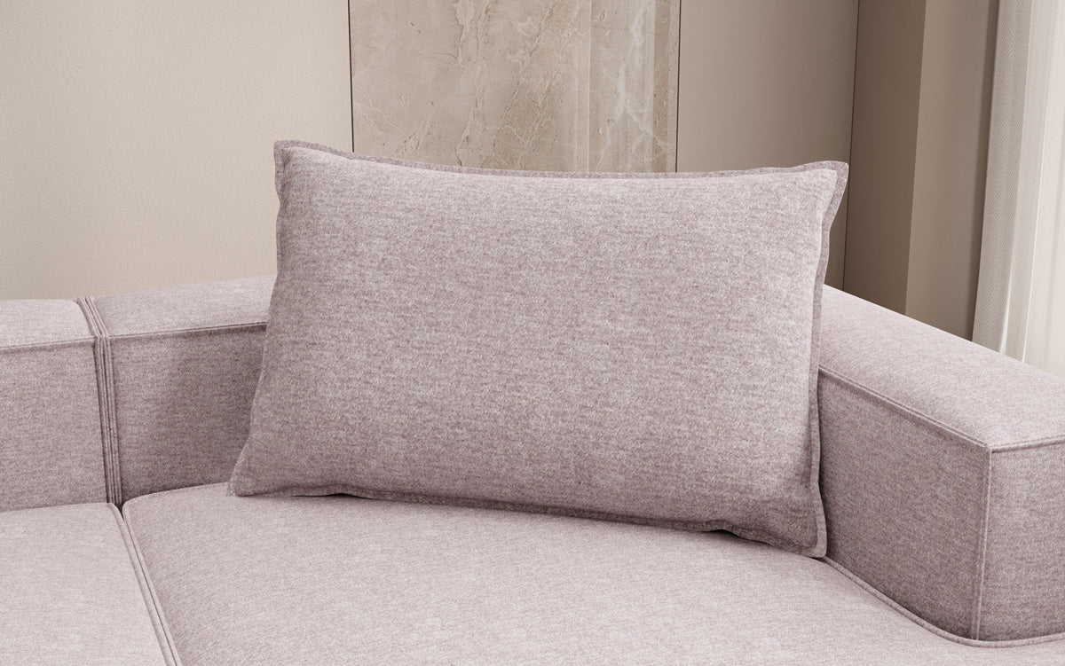 Coussin décoratif Lesley 45x80 en tissu texturé
