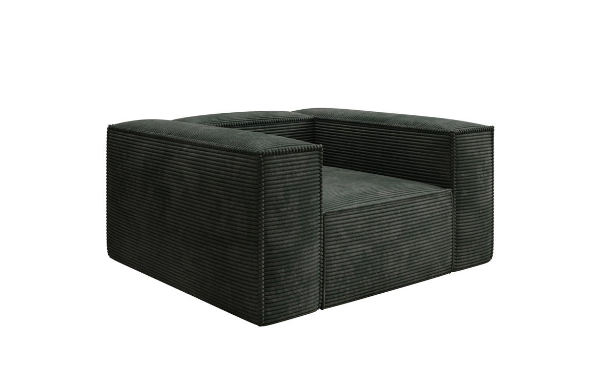 Canapé fauteuil designer Lesley en Côtelé