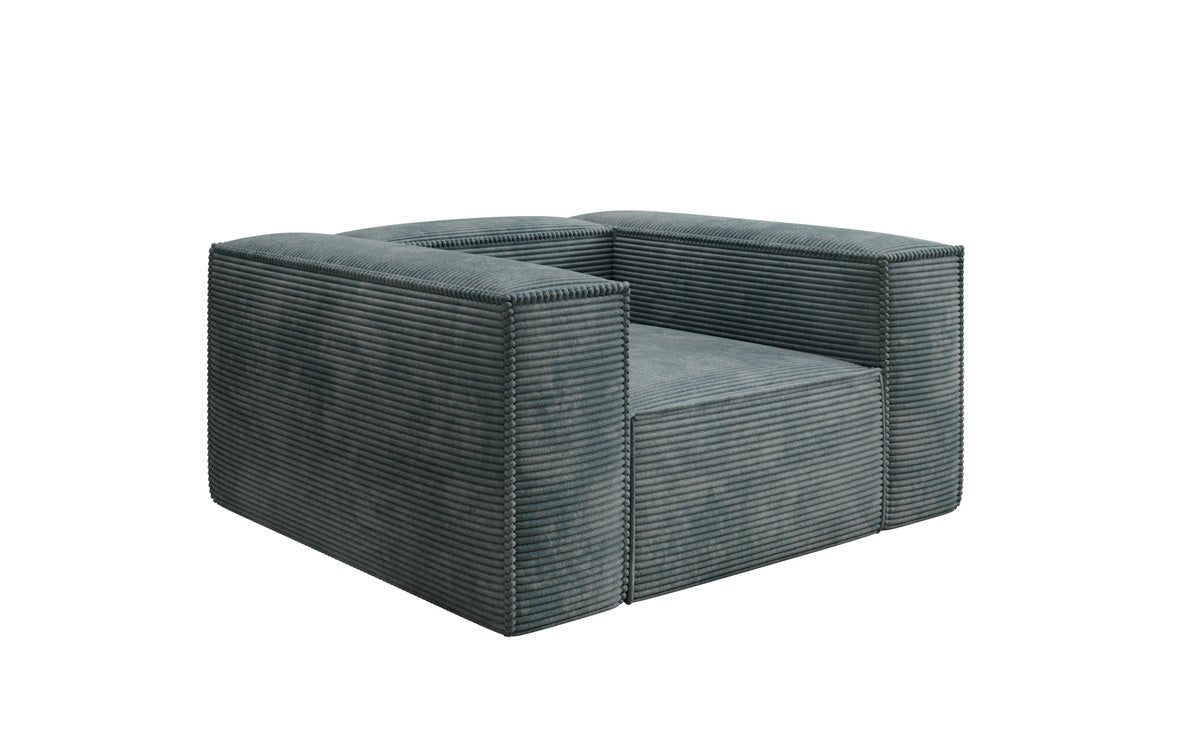 Canapé fauteuil designer Lesley en Côtelé