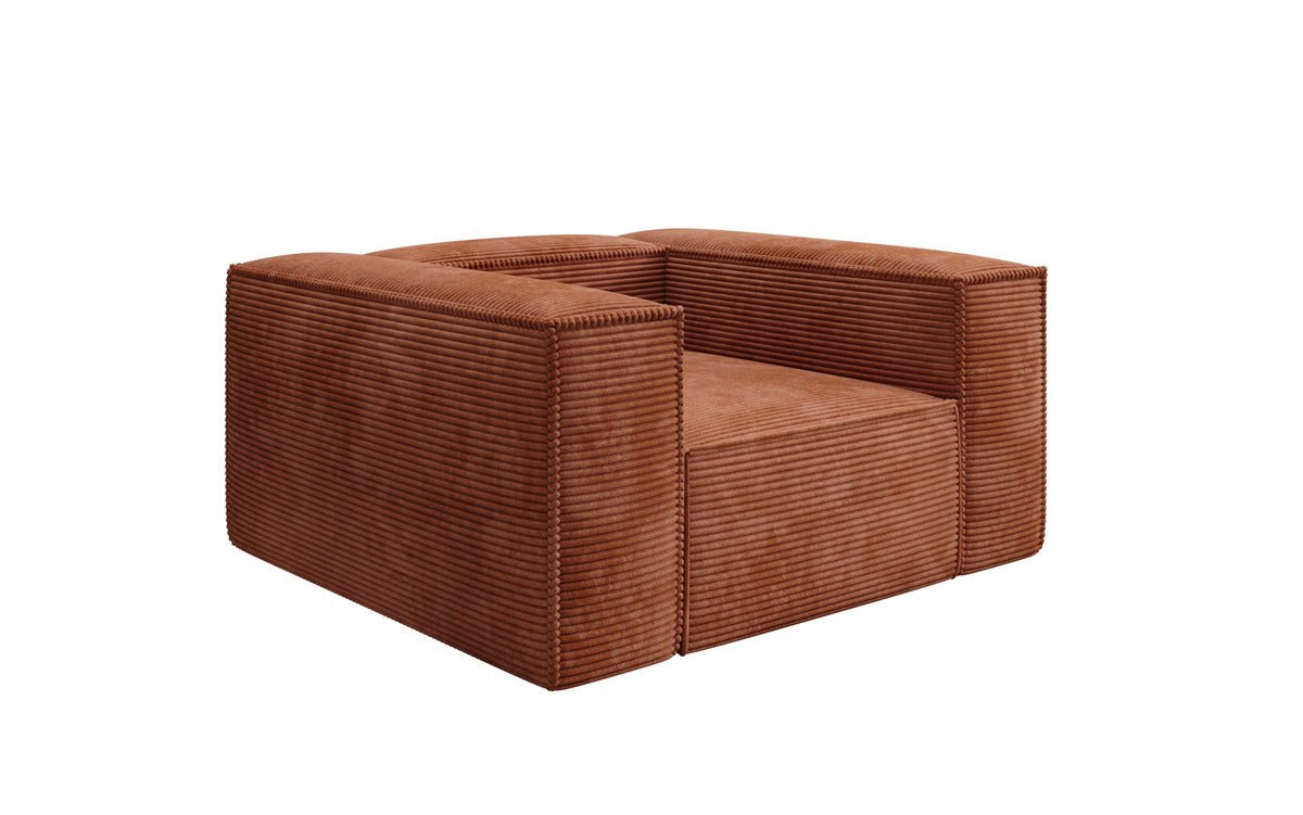 Canapé fauteuil designer Lesley en Côtelé