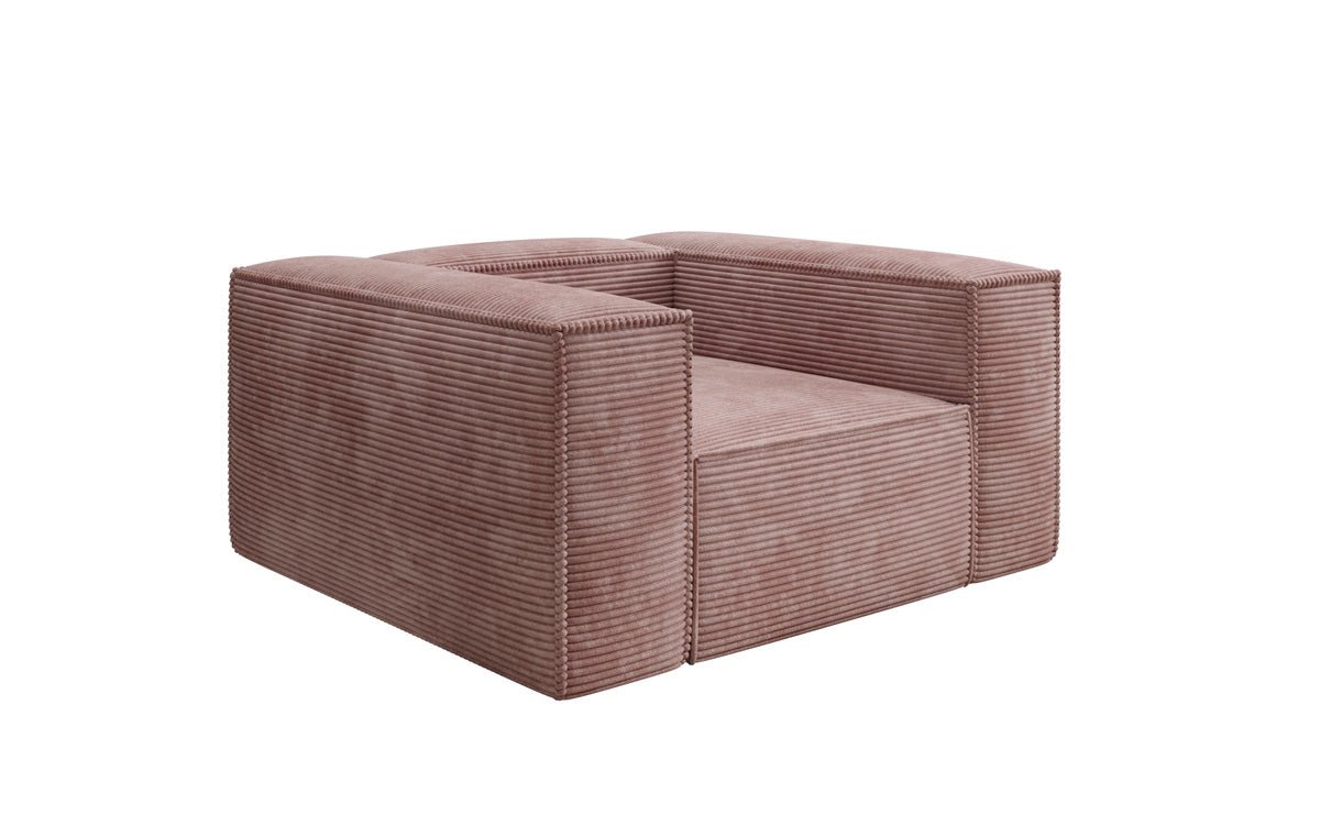 Canapé fauteuil designer Lesley en Côtelé