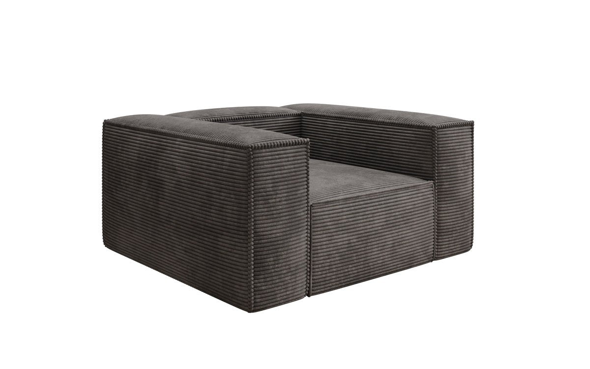 Canapé fauteuil designer Lesley en Côtelé