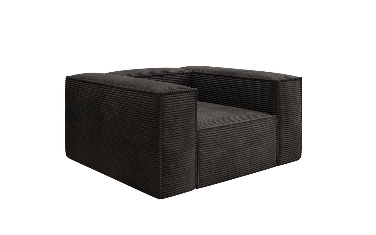 Canapé fauteuil designer Lesley en Côtelé