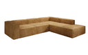 Designer Ecksofa Lesley mit langer Ottomane in Cord