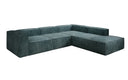 Designer Ecksofa Lesley mit langer Ottomane in Cord