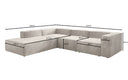 Designer Ecksofa Lesley mit langer Ottomane in Samt