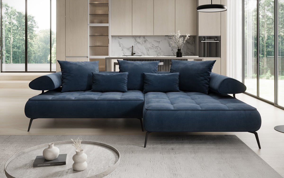Canapé design Sydney L II Velours avec fonction de couchage électrique