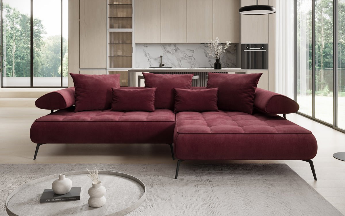 Canapé design Sydney L II Velours avec fonction de couchage électrique