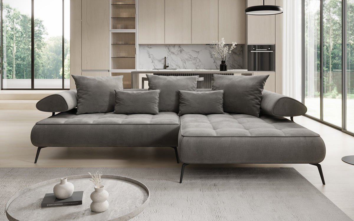 Canapé design Sydney L II Velours avec fonction de couchage électrique