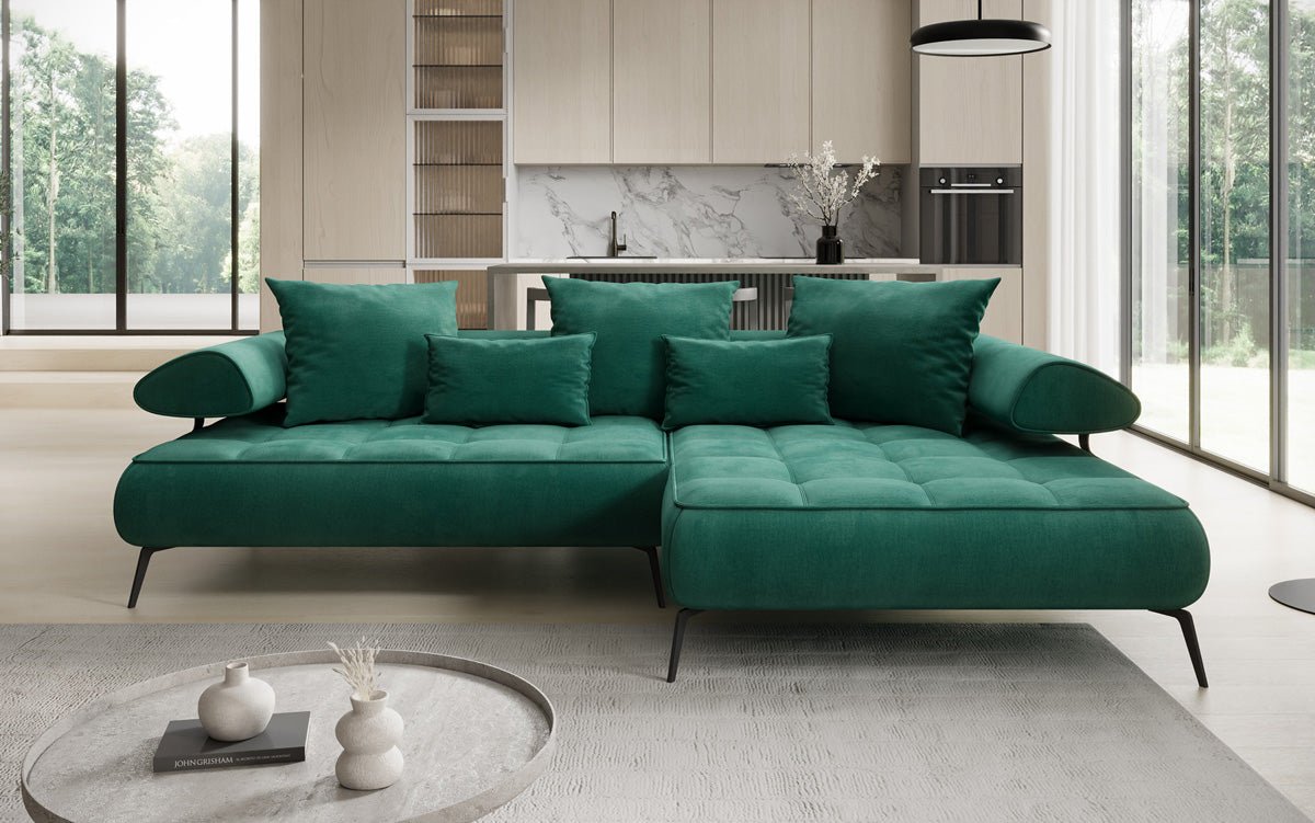 Canapé design Sydney L II Velours avec fonction de couchage électrique
