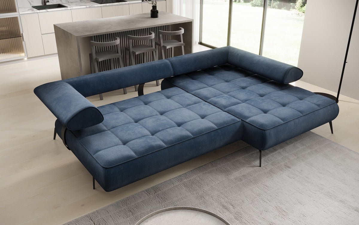 Canapé design Sydney L II Velours avec fonction de couchage électrique