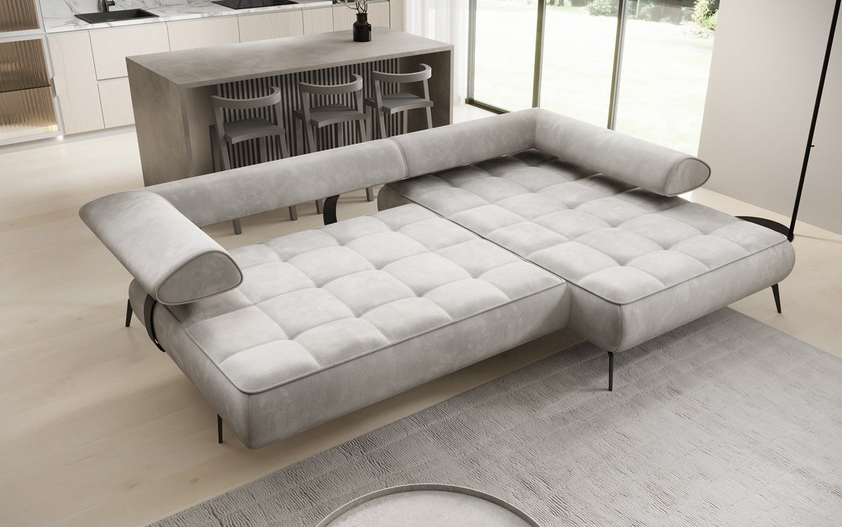 Canapé design Sydney L II Velours avec fonction de couchage électrique