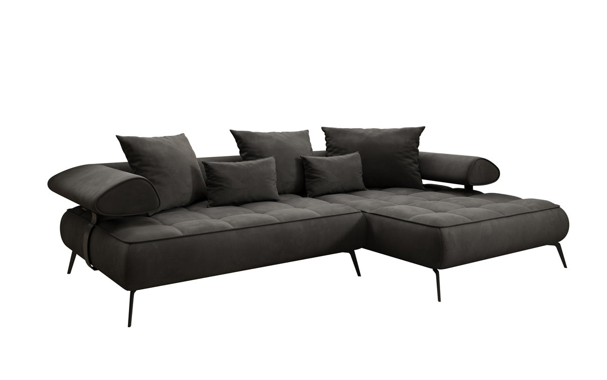 Canapé design Sydney L II Velours avec fonction de couchage électrique