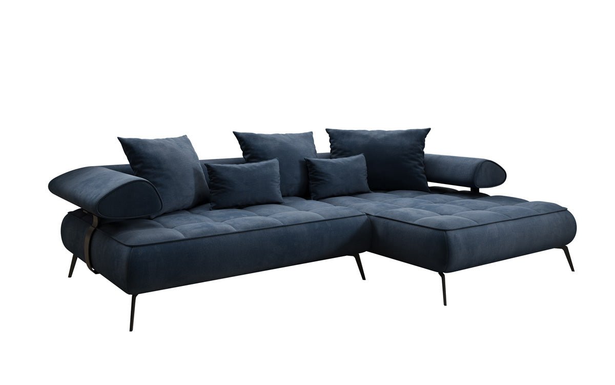Canapé design Sydney L II Velours avec fonction de couchage électrique