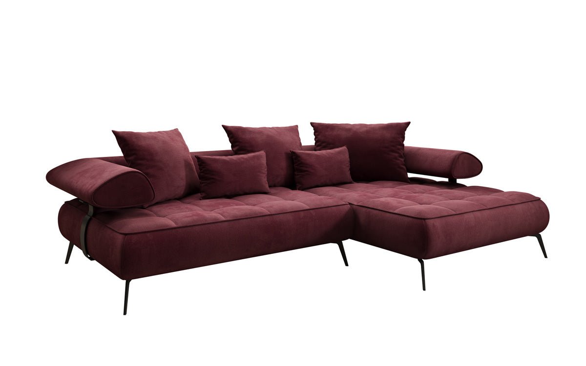 Canapé design Sydney L II Velours avec fonction de couchage électrique
