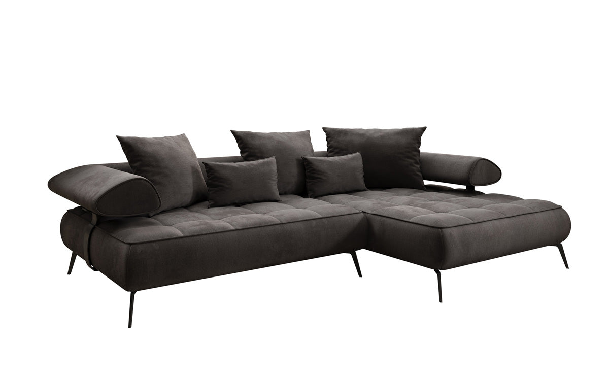 Canapé design Sydney L II Velours avec fonction de couchage électrique