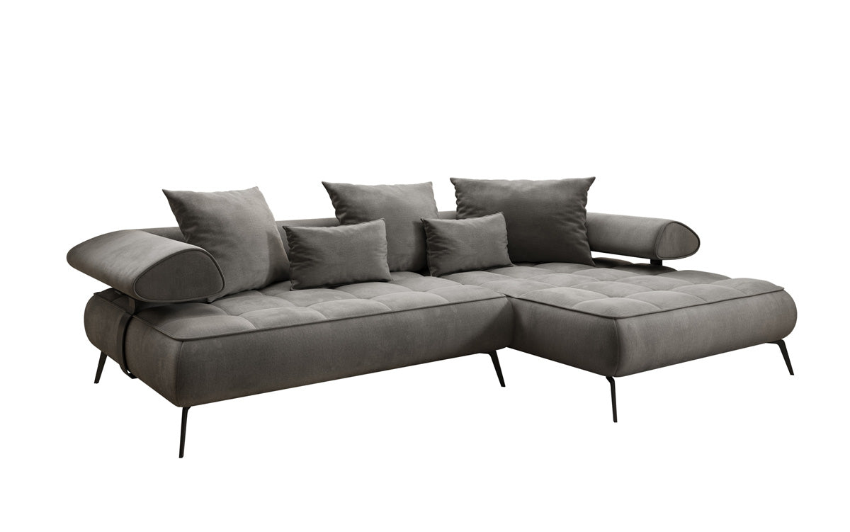 Canapé design Sydney L II Velours avec fonction de couchage électrique
