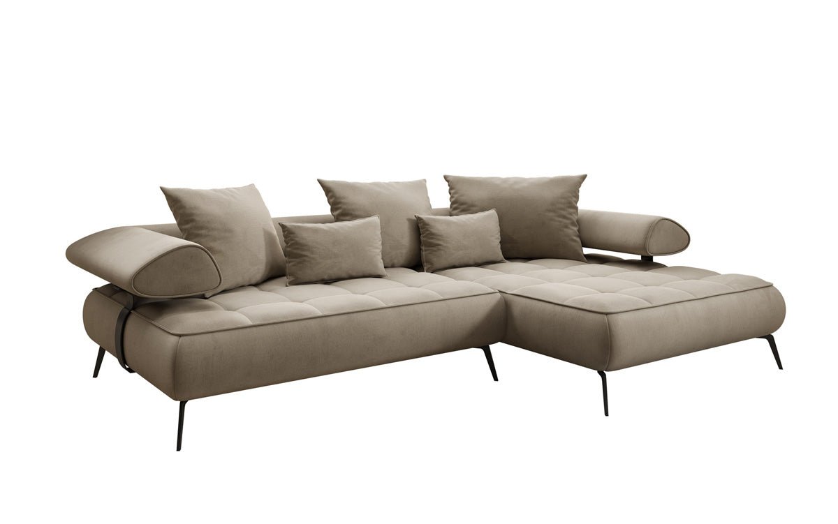 Canapé design Sydney L II Velours avec fonction de couchage électrique