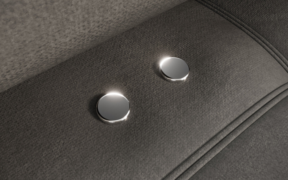 Canapé design Sydney L Velours avec fonction de couchage électrique