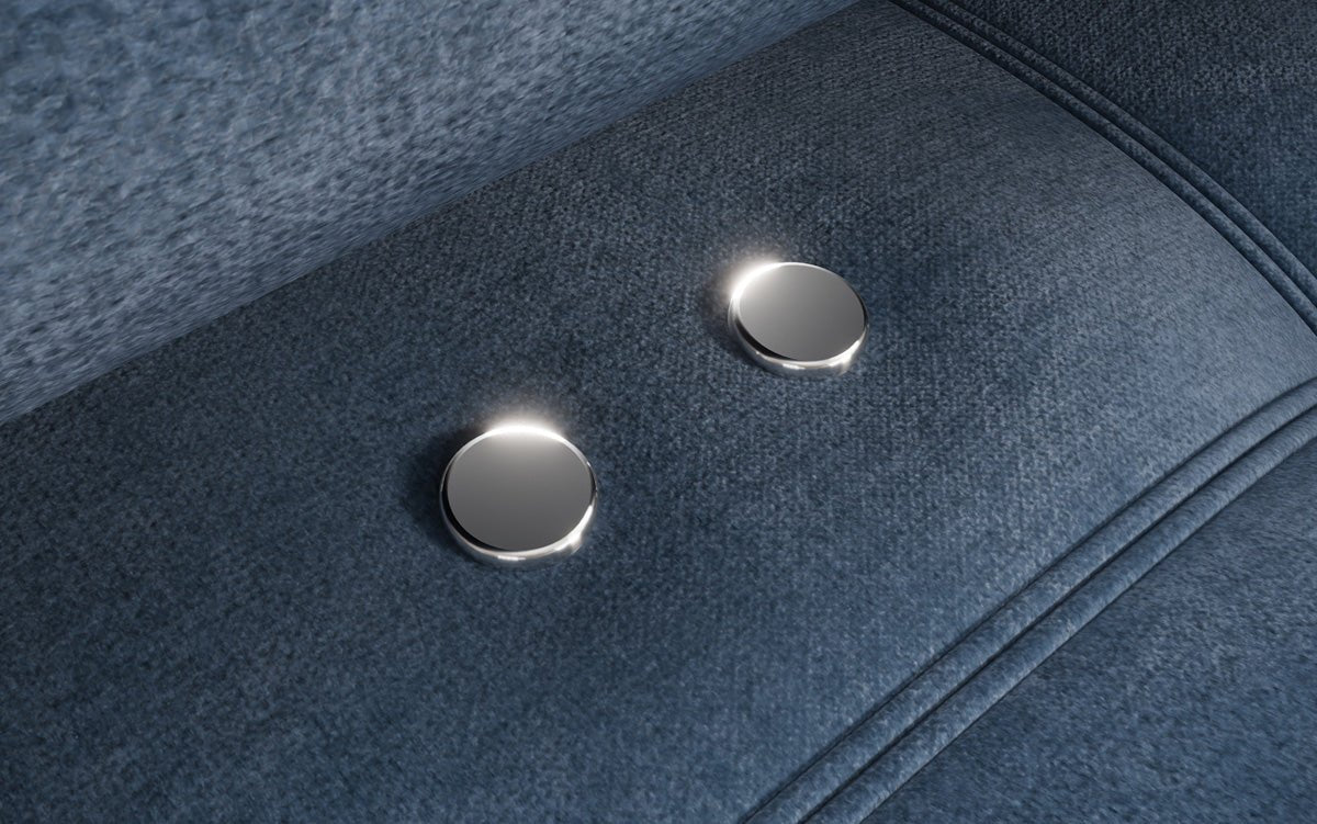 Canapé design Sydney L Velours avec fonction de couchage électrique