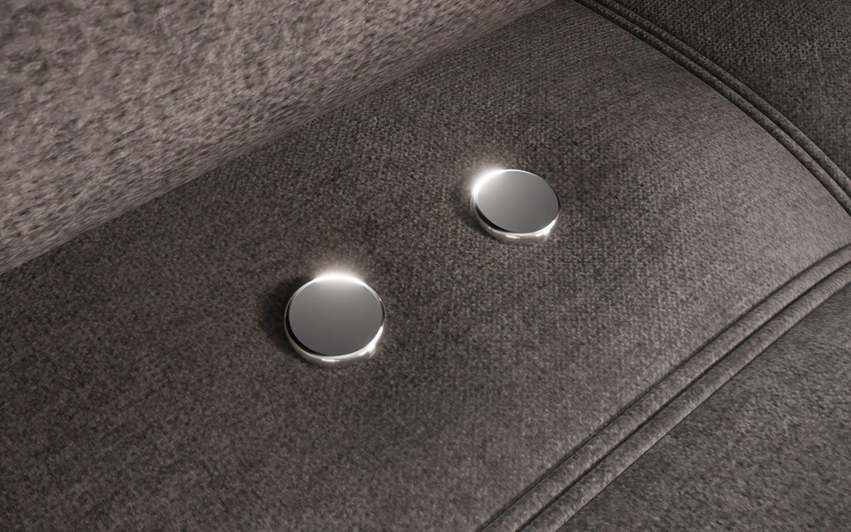 Canapé design Sydney L Velours avec fonction de couchage électrique