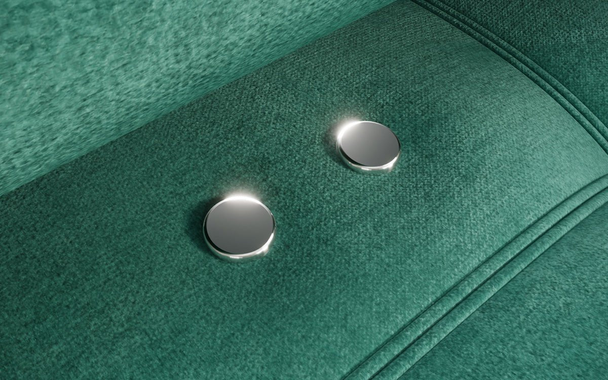 Canapé design Sydney L Velours avec fonction de couchage électrique