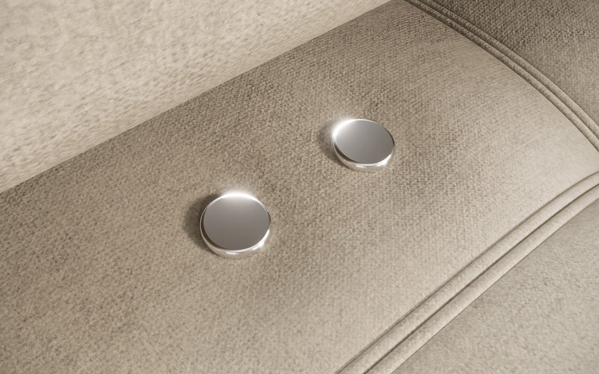 Canapé design Sydney L Velours avec fonction de couchage électrique
