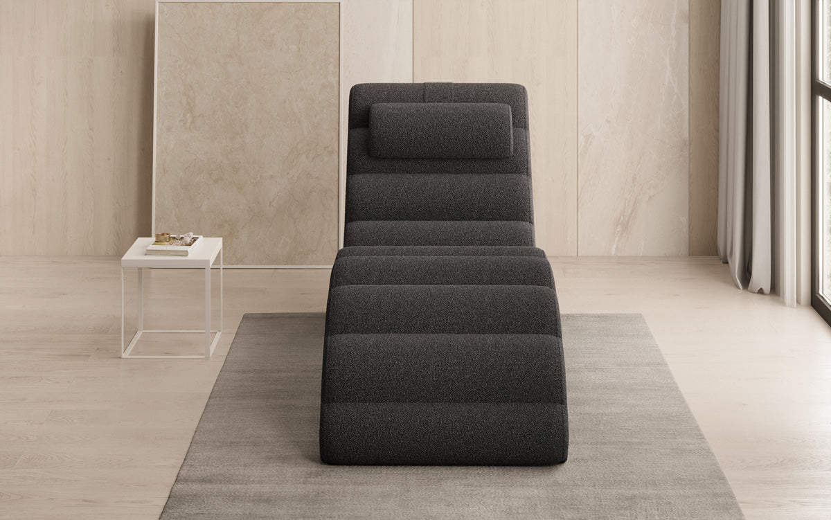 Chaise longue de designer Malina en Bouclé