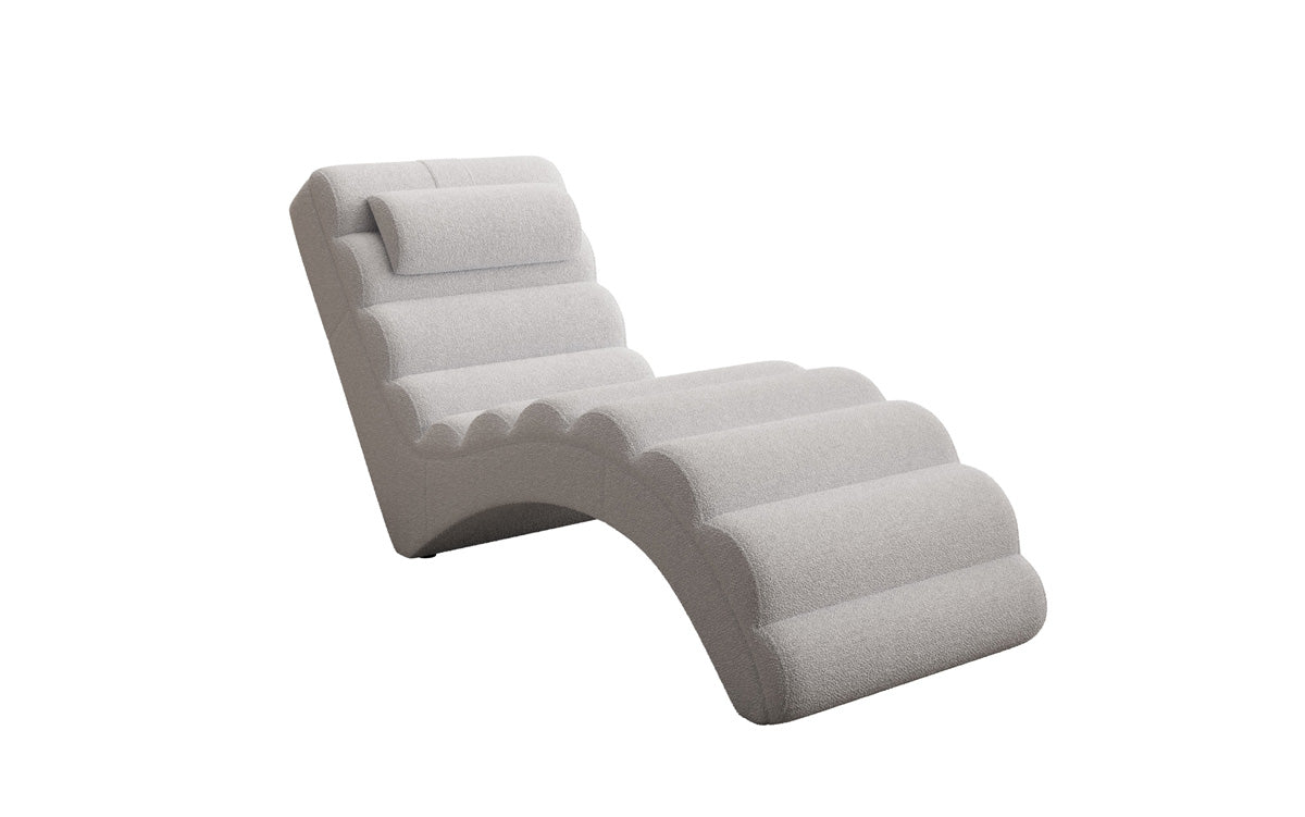 Chaise longue de designer Malina en Bouclé
