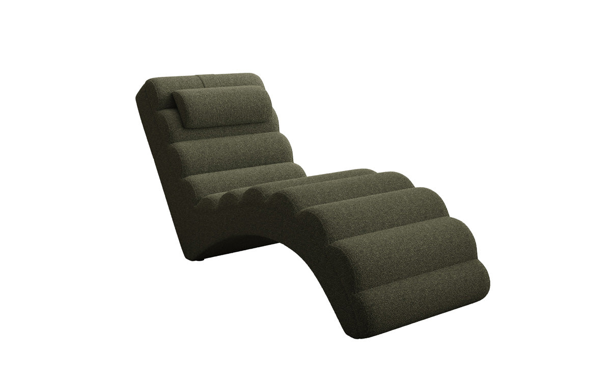 Chaise longue de designer Malina en Bouclé