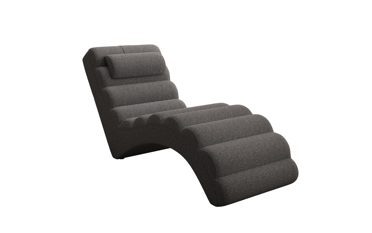 Chaise longue de designer Malina en Bouclé