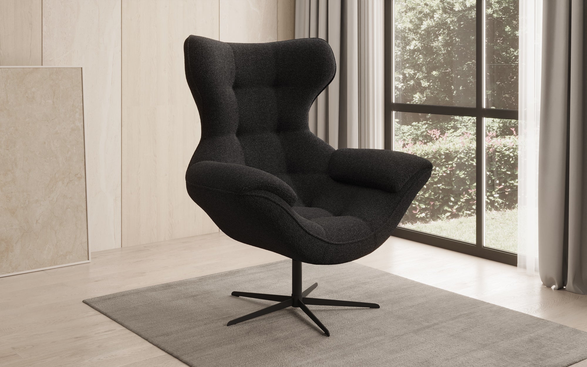 Fauteuil canapé design Aurelio en Bouclé