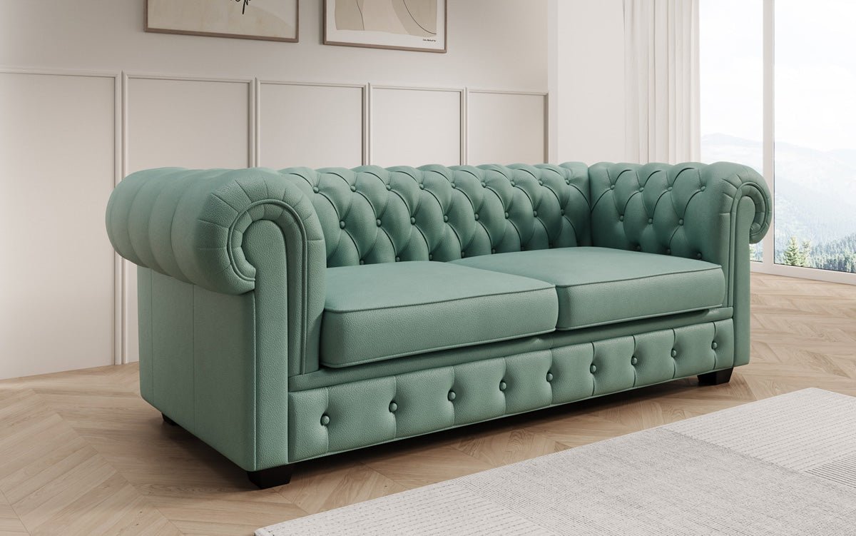 Ensemble de canapés Chesterfield Royal 3+2+1 en cuir véritable