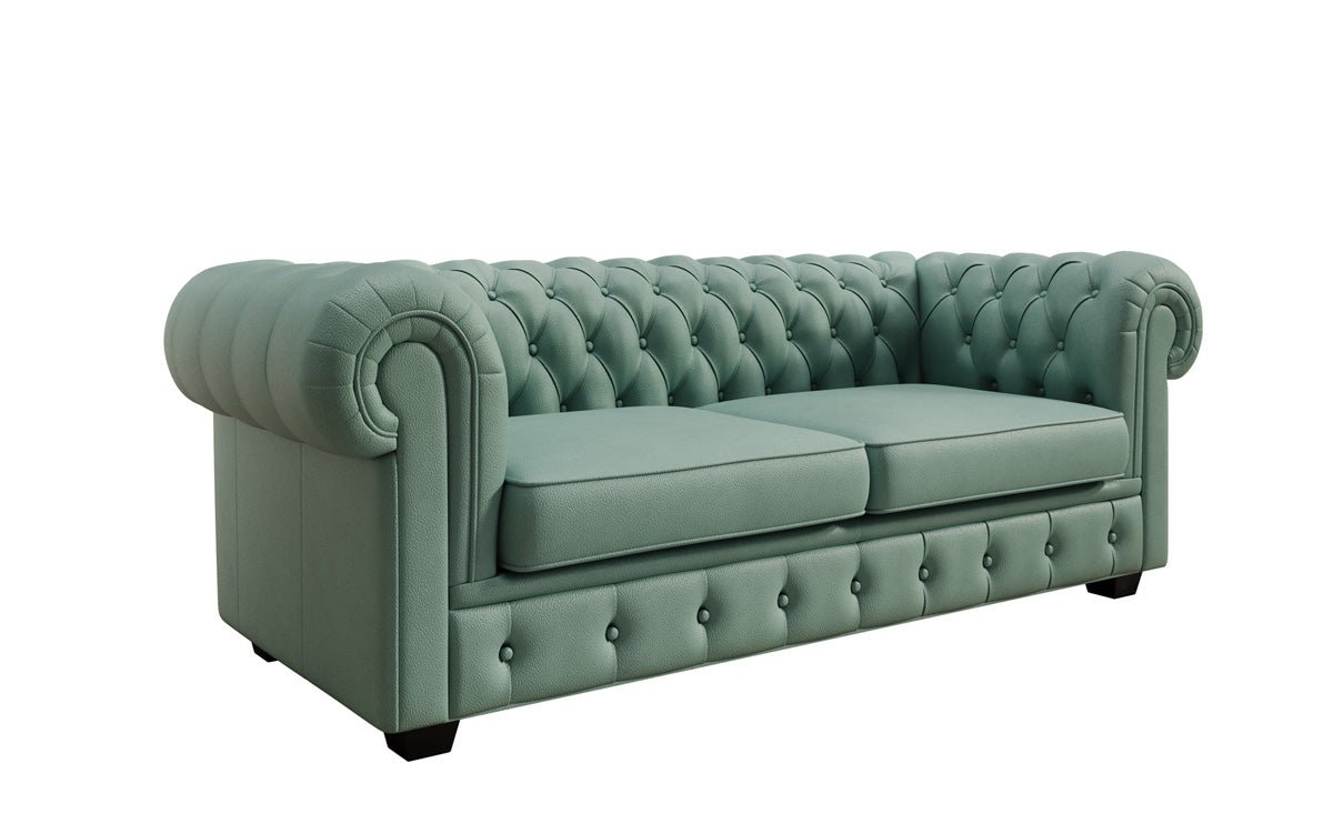 Canapé Chesterfield 3 places Royal en cuir véritable