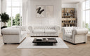 Ensemble de canapés Chesterfield Royal 3+2+1 en cuir véritable